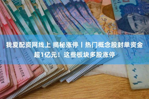 我爱配资网线上 揭秘涨停丨热门概念股封单资金超1亿元！这些板块多股涨停