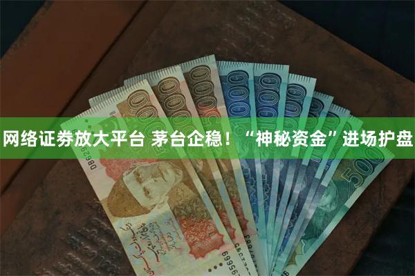 网络证劵放大平台 茅台企稳！“神秘资金”进场护盘