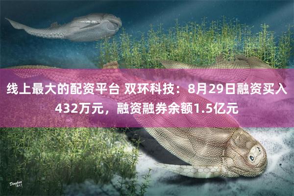 线上最大的配资平台 双环科技：8月29日融资买入432万元，融资融券余额1.5亿元