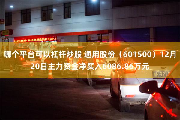 哪个平台可以杠杆炒股 通用股份（601500）12月20日主力资金净买入6086.86万元